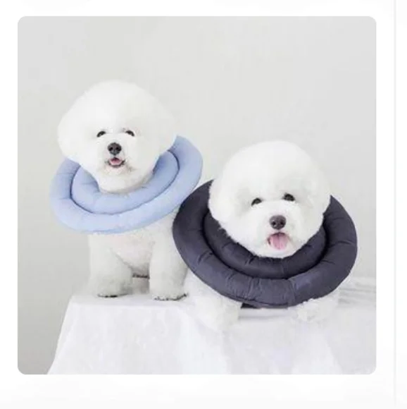 Pet Gray & White Size Medium Padded Recovery Collar - Picture 3 of 3